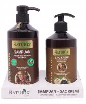 2li 600 Ml Doğal Keratin Bakım Şampuan Natural Şampuan 500 ml Siyah Sarımsak Saç Kremi - 1