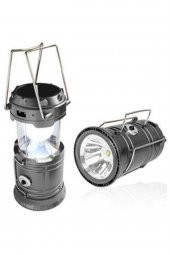 Büyük Boy Güneş Enerjili Kamp Feneri Işıldak Lamba Usb Powerbank - 1