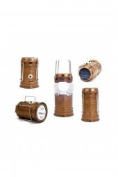 Büyük Boy Güneş Enerjili Kamp Feneri Işıldak Lamba Usb Powerbank - 4