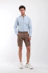 Erkek Madrid Kargo Cep Şort Kahverengi thumbnail 1