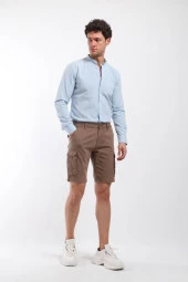 Erkek Madrid Kargo Cep Şort Kahverengi thumbnail 2