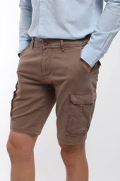 Erkek Madrid Kargo Cep Şort Kahverengi thumbnail 5