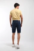 Erkek Aspen Likralı Jean Şort Lacivert - 5