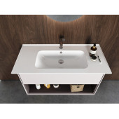 Cerastyle Turkuaz Blue Etajerli Lavabo 80x47 cm - 1