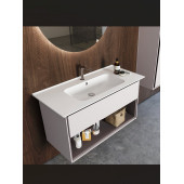 Cerastyle Turkuaz Blue Etajerli Lavabo 80x47 cm - 4