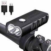 1000 Lümen Bisiklet Işığı Usb Şarj Edilebilir Led 6 Saat El Feneri 3 Modlu Suya Dayanıklı Işık - 1