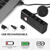 1000 Lümen Bisiklet Işığı Usb Şarj Edilebilir Led 6 Saat El Feneri 3 Modlu Suya Dayanıklı Işık - 8