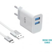Linktech C203 Safe Micro USB 10W Dual Hızlı Şarj Aleti - 1