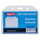 Bigpoint Kart Kabı Yatay Şeffaf 85x54mm 10'lu Poşet - 1
