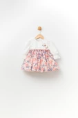 Çiçekli Kız Bebek Çocuk Bayramlık Elbise - 7