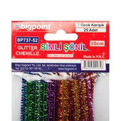 Bigpoint Simli Şönil 50 cm 7 Renk / 25'li Poşet X 5'li Paket - 2
