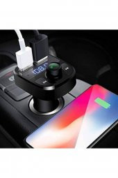 Car X8 Araç Fm Transmitter 5.0 Bluetooth Araç Kiti Usb Mp3 Sd Kart Çakmaklık Girişli Oto Müzik Çalar - 2