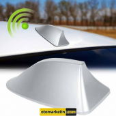 ELEKTRİKLİ RADYO ANTENİ BALİNA SHARK ANTEN GRİ TAVAN ANTENİ HER ARACA UYUMLU - 1
