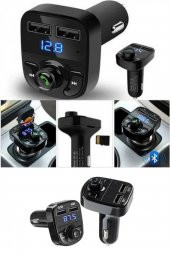 Car X8 Araç Fm Transmitter Bluetooth Usb Mp3 Sd Kart Çakmaklık Girişli Oto Müzik Çalar Kiti - 1
