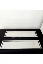 Paslanmaz Krom Plakalık Metal Nikelaj 2 Li Set 1. KALİTE METAL PLAKALIK - 2
