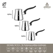 Amboss 18 Parça Enio Paslanmaz Çelik Çeyiz Seti - Gri thumbnail 3