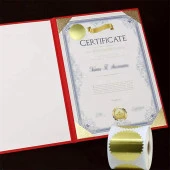 Alüminyum Kendinden Yapışkanlı Etiket Gold Renk 50 adet 50mm Çap - 2