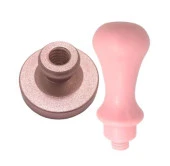 Mührü Mumu Damga 30mm Yuvarlak Boş Alüminyum Rose Gold Eloksal Kafa thumbnail 2