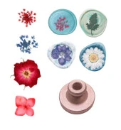 Mührü Mumu Damga 30mm Yuvarlak Boş Alüminyum Rose Gold Eloksal Kafa thumbnail 4