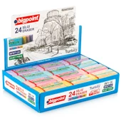 Bigpoint Dust-Free Pastel Renkli Silgi 24'lü Kutu - 2