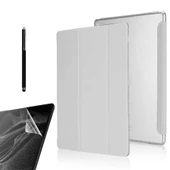 Gpack Apple iPad Pro 12.9 2021 5.Nesil Kılıf Smart Cover Kapaklı Standlı Uyku Modlu sm3 Nano Kalem - 10