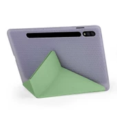 Gpack Samsung Galaxy Tab S7 Plus T970 Kılıf Standlı Katlanabilir Pu Silikon tf2 - 4