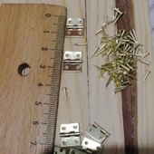 Mini Tavla Menteşe 24 Adet ve Çivileri Hobi Maket Model Kutu Sandık Aksesuar Küçük Menteşe - 7