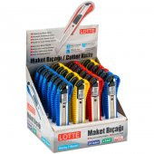 Lotte Maket Bıçağı Geniş Metal Ağızlı 24'lü Stand - 2