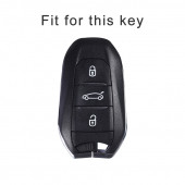 PEUGEOT CITROEN OPEL TPU ANAHTAR KILIF (SİYAH-GÜMÜŞ) thumbnail 4