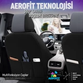 Otom Elegance Design Premium Özel Tasarım Oto Koltuk Kılıfı Füme-Füme - 5