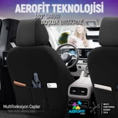 Otom Elegance Design Premium Özel Tasarım Oto Koltuk Kılıfı  Siyah-Füme - 5