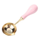 Davetiye Mum Mühürü Eritme Kaşığı El Yapımı Ahşap Saplı Yavruağzı thumbnail 4