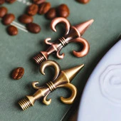 Mum Mühür Damga Kolu Döküm Metal Mühür Sapı Bronz Zambak thumbnail 9