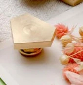 Boş Mum Mühür Pirinç Damga Kafası Diamond Şekil 25.2x29.5mm Gold thumbnail 3