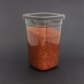 2li Saklama Kabı Şık Yeni Nesil Saklama Kabı Seti 2 x 1,1 Lt Dikdörtgen Antrasit - 1