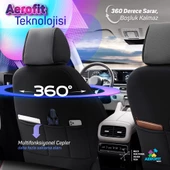 Otom Core Design Premium Deri Ekstra Destekli Oto Koltuk Kılıfı Kırmızı - 5