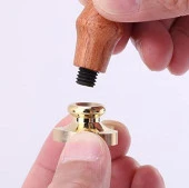 Boş Mum Mühür Pirinç Damga Kafası Petek Şekil 25x28.8mm Gold thumbnail 5