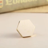 Boş Mum Mühür Pirinç Damga Kafası Petek Şekil 25x28.8mm Gold thumbnail 6