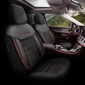 Otom Comfortline Series Universal Tay Tüyü Oto Koltuk Kılıfı  Siyah-Kırmızı - 2