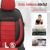 Otom Comfortline Series Universal Tay Tüyü Oto Koltuk Kılıfı  Kırmızı - 3
