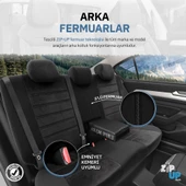 Otom Comfortline Series Universal Tay Tüyü Oto Koltuk Kılıfı  Beyaz-Siyah - 5