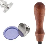 Boş Mum Mühür Gümüş Damga Kafası Yuvarlak 30mm Bronz thumbnail 1