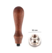 Boş Mum Mühür Gümüş Damga Kafası Yuvarlak 30mm Bronz thumbnail 2