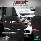 Otom Yeni Nova Design Özel Pamuklu Kumaş Oto Koltuk Kılıfı Siyah-Kırmızı - 4