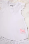 Bayramlık Kaşkorse Dantelli Tül Fiyonk Kız Bebek Yandan Çıtçıtlı İkili Takım 3485 - 2