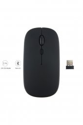 Samsung Galaxy Tab 4 T530 T532 T535 Uyumlu Mouse Bluetooth Wireless Şarj Edilebilir Fare 2.4g - 1