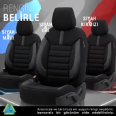 Otom Limited Design Ekstra Destekli Oto Koltuk Kılıfı  Siyah-Gri - 6