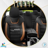 Otom Iconic Design Ekstra Destekli Oto Koltuk Kılıfı Siyah-Taba - 2