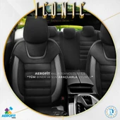 Otom Iconic Design Ekstra Destekli Oto Koltuk Kılıfı  Siyah-Gri - 2