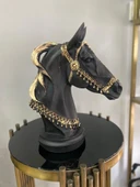 Dekoratif At Kafası Büst Büyük Boy Heykeli - 3